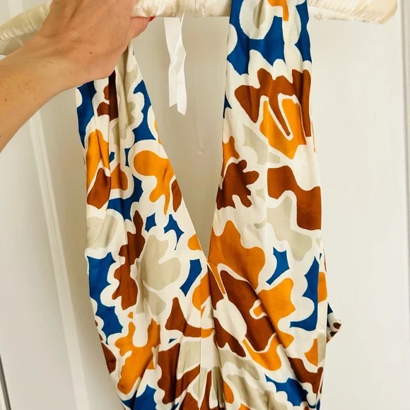 Anthropologie printed halter jumpsuit - Picture 5 of 7